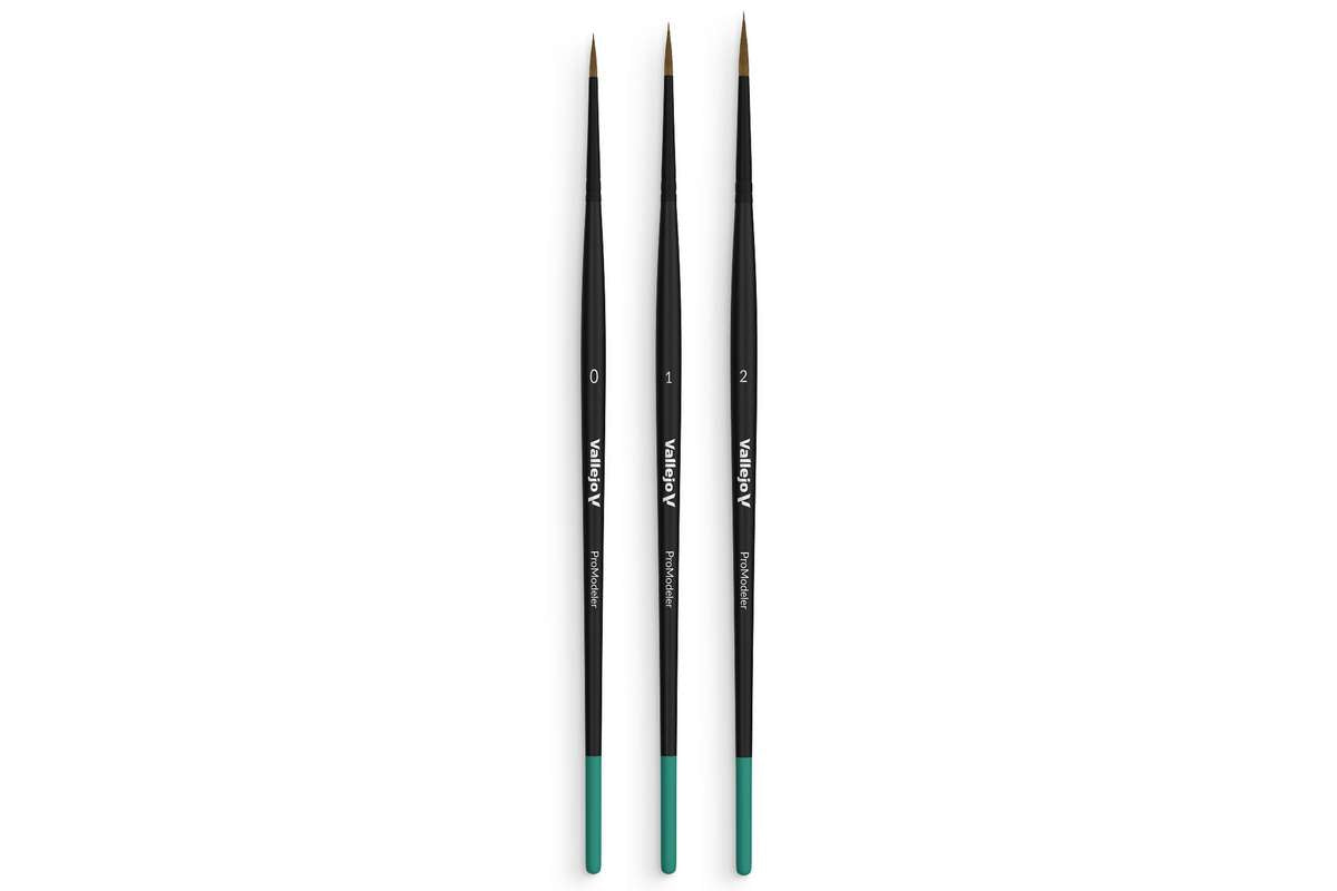 Brush design set natural hair (sizes 0, 1, 2)